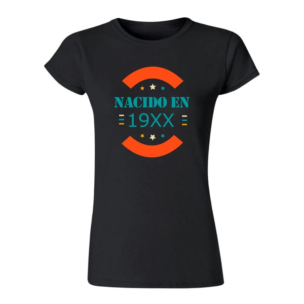 Playera Personalizada Cumpleaños Mujer Nacido en Año