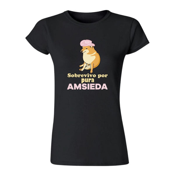 Playera Mujer Redberry Sobrevivo Por Pura Amsieda