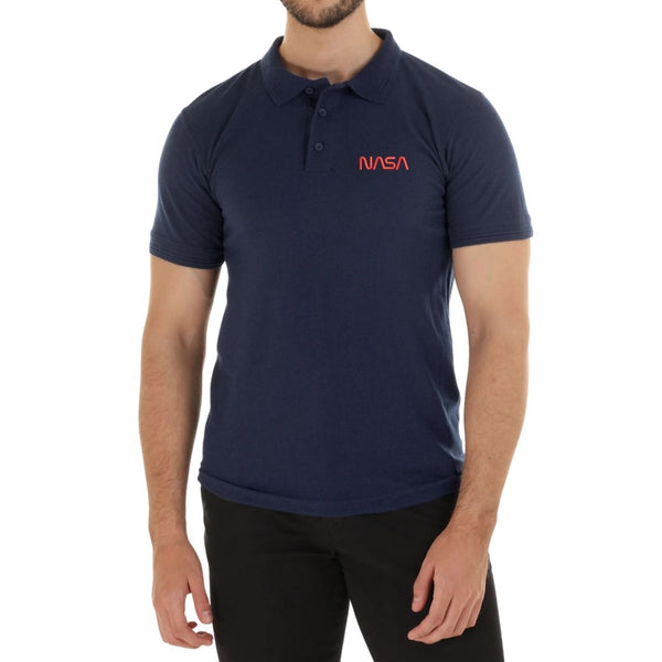 Playera Tipo Polo Piqué Hombre Nasa Worm Rojo Bordado