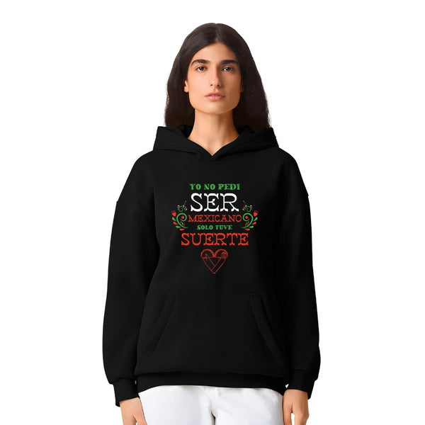 Sudadera Mujer Hoodie Pro Dry Ser Mexicano Tuve Suerte