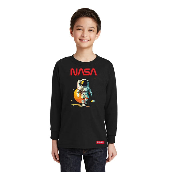 Playera Manga Larga Niños Nasa Astronauta 000624