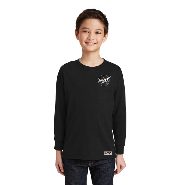 Playera Manga Larga Niños Nasa Constelación