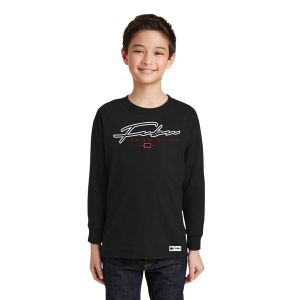 Playera Manga Larga Niños Fubu Script Logo