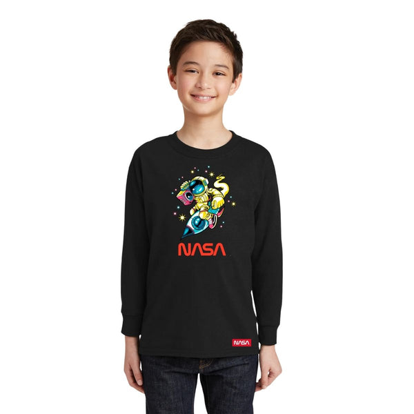 Playera Manga Larga Niños Nasa Astronauta 000672