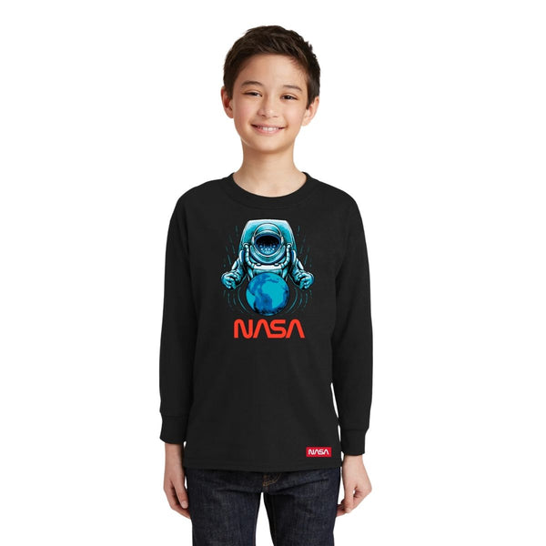 Playera Manga Larga Niños Nasa Astronauta 000673