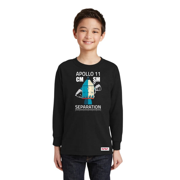 Playera Manga Larga Niños Nasa Apollo 11