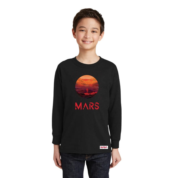 Playera Manga Larga Niños Nasa Mars