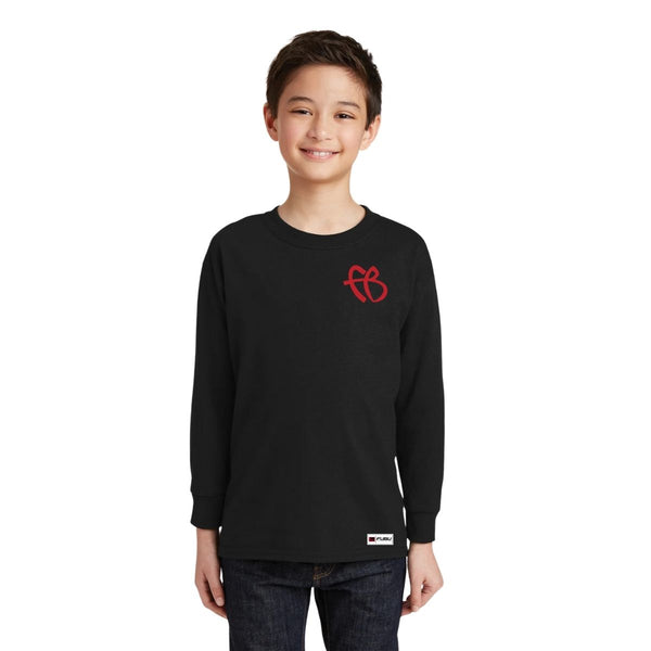 Playera Manga Larga Niños Fubu Logo Rojo