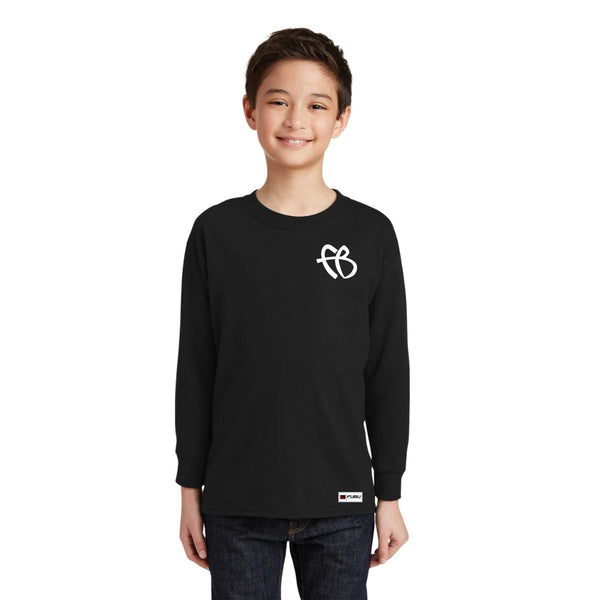 Playera Manga Larga Niños Fubu Logo Monocromático