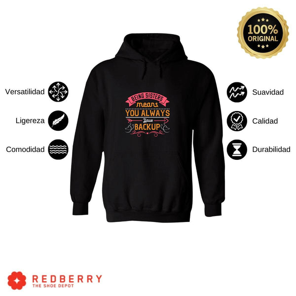 Sudadera Hombre  Hoodie Hermana Amor Frases 016