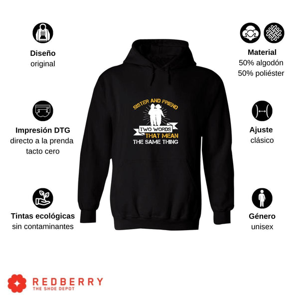 Sudadera Hombre  Hoodie Hermana Amor Frases 034