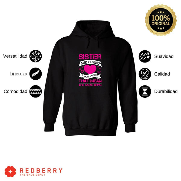 Sudadera Hombre  Hoodie Hermana Amor Frases 035