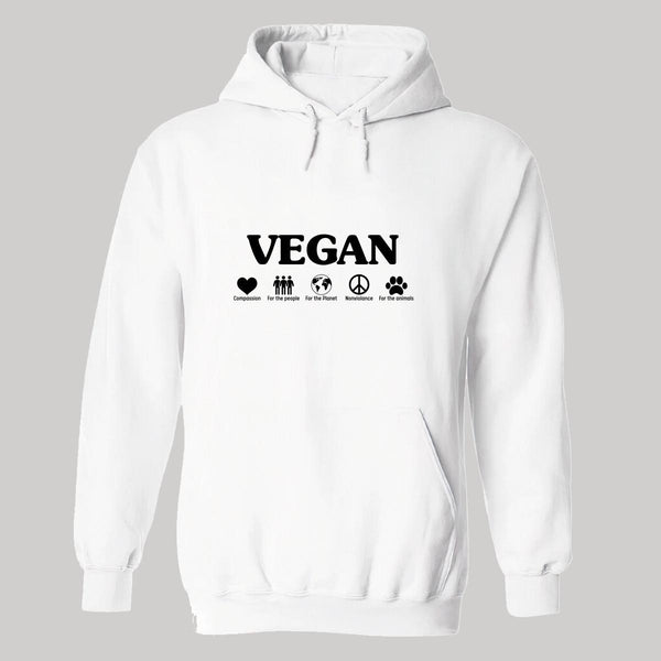 Sudadera Hombre  Hoodie Veganos Vegetariano Frases 019