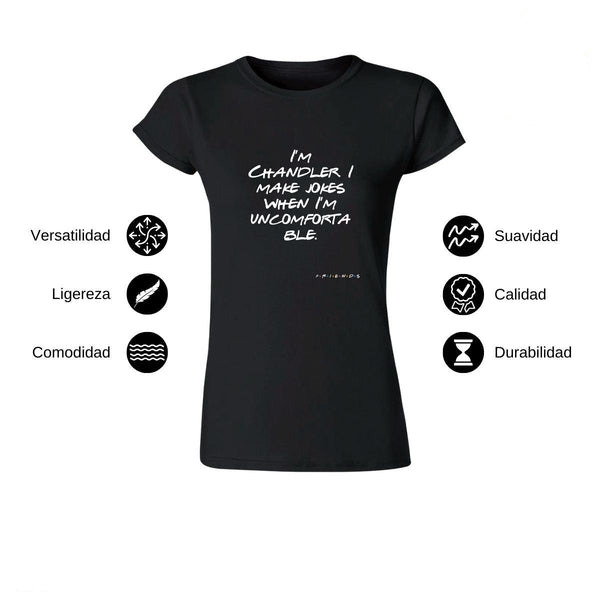 Playera Mujer Friends Frases Chandler 000222N