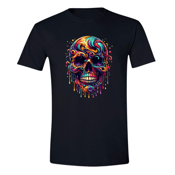 Playera Hombre Calavera Psicodélico 000100N