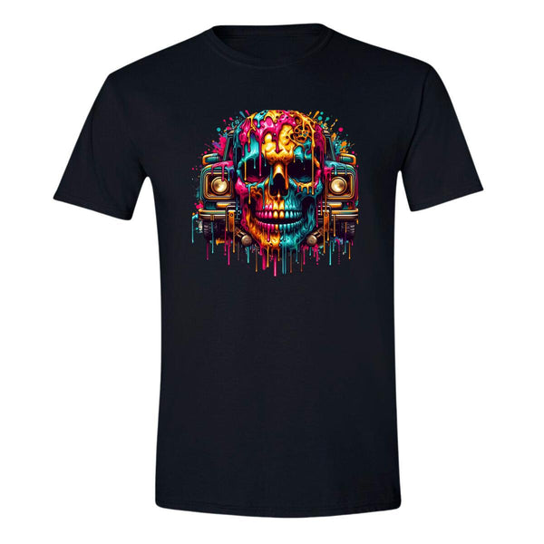 Playera Hombre Calavera Psicodélico 000122N