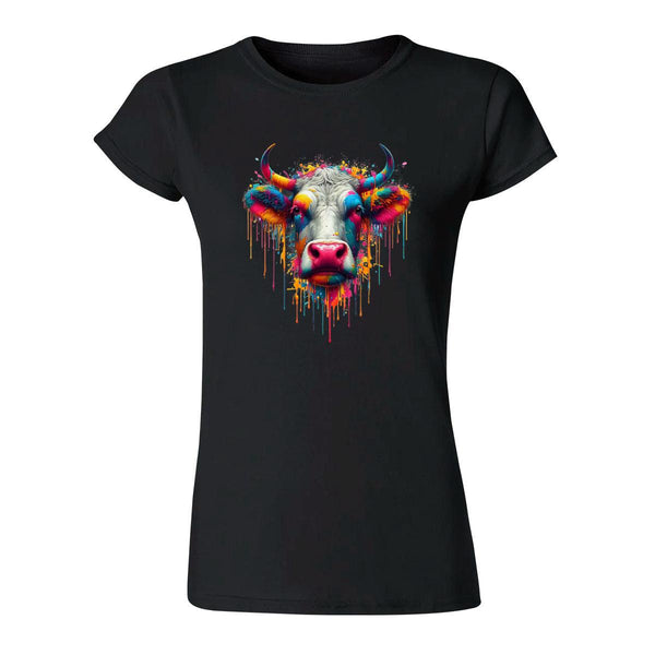 Playera Mujer Vaca Psicodélico 000003N