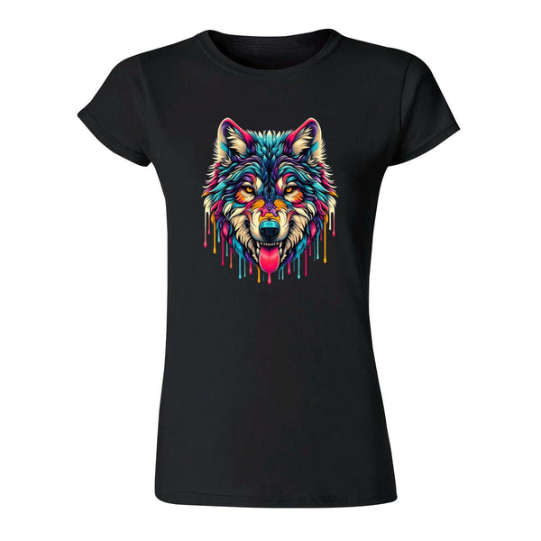 Playera Mujer Lobo Psicodélico 000010N