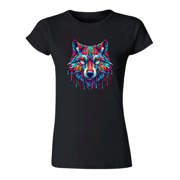 Playera Mujer Lobo Psicodélico 000013N