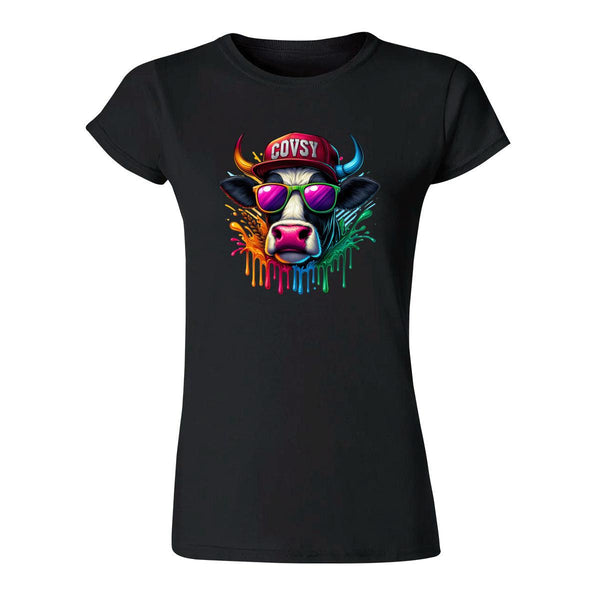 Playera Mujer Vaca Psicodélico 000028N