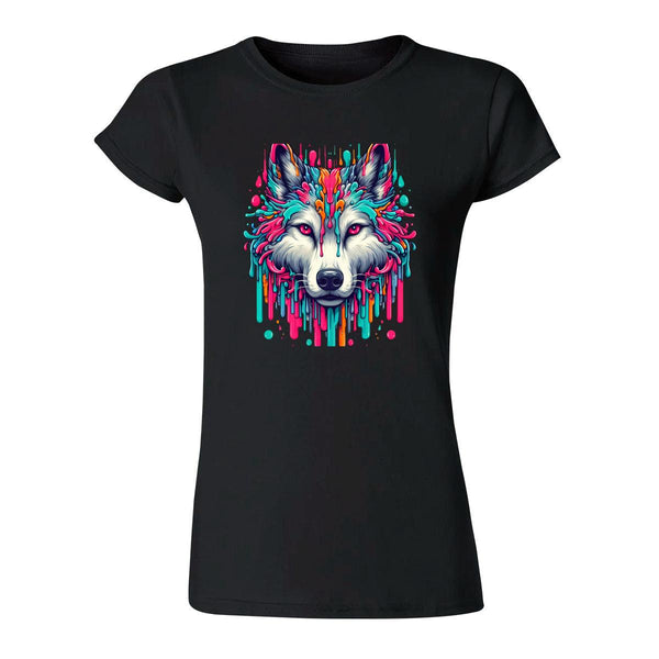 Playera Mujer Lobo Psicodélico 000035N