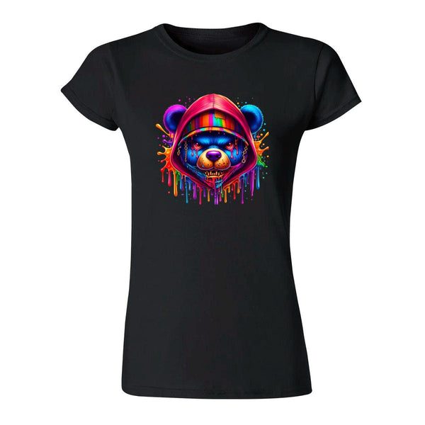 Playera Mujer Oso Psicodélico 000045N