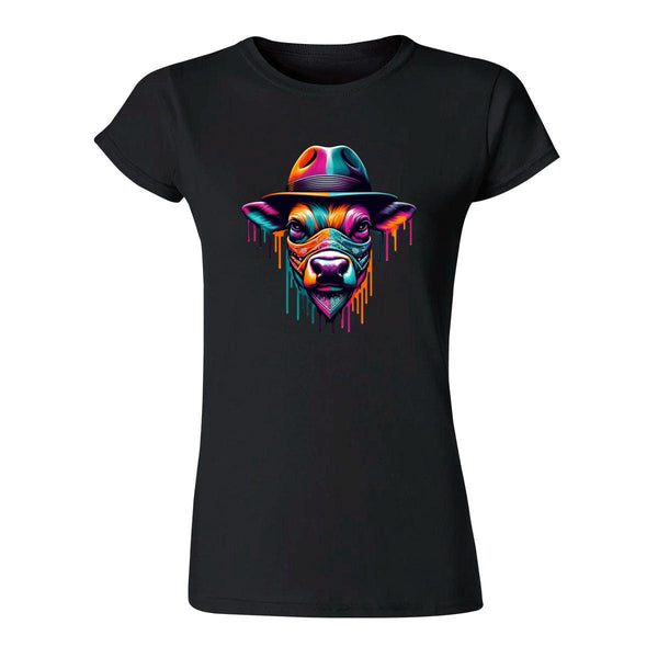 Playera Mujer Vaca Psicodélico 000081N