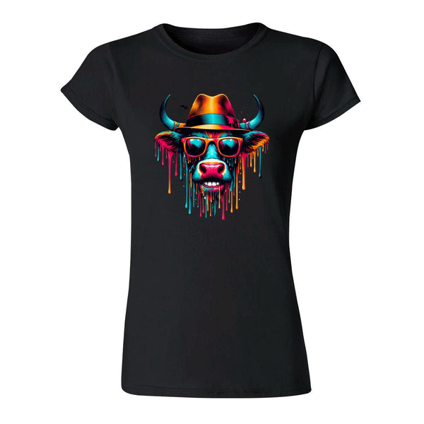 Playera Mujer Vaca Psicodélico 000084N