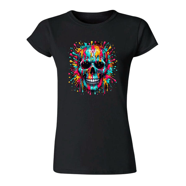 Playera Mujer Calavera Psicodélico 000089N