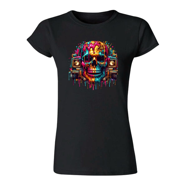 Playera Mujer Calavera Psicodélico 000122N