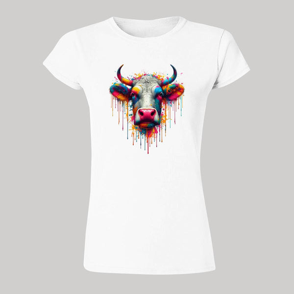 Playera Mujer Vaca Psicodélico 000003B