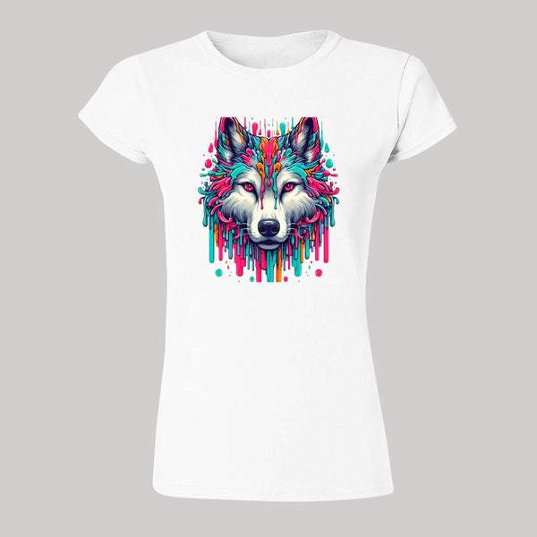 Playera Mujer Lobo Psicodélico 000035B