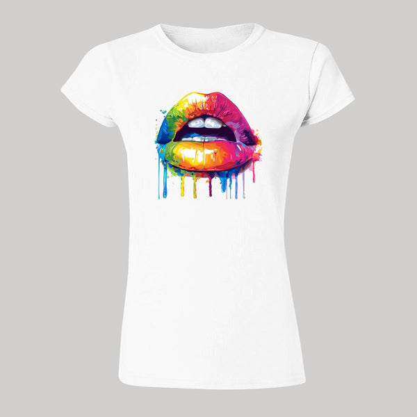 Playera Mujer Labios Psicodélico 000071B