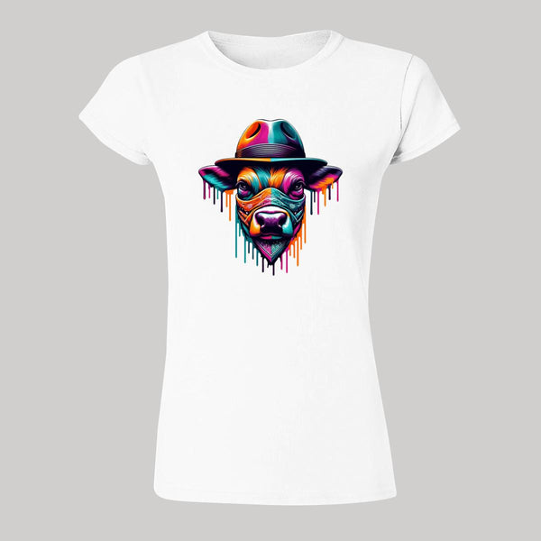 Playera Mujer Vaca Psicodélico 000081B