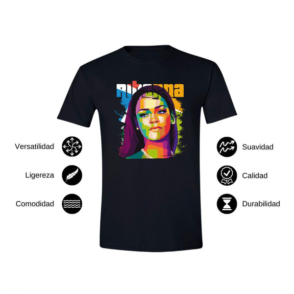 Playera Hombre Rihanna Pop Art Cantante 000133N