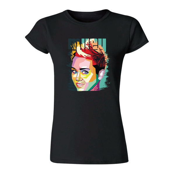 Playera Mujer Miley Cyrus Pop Art Cantante 000145N