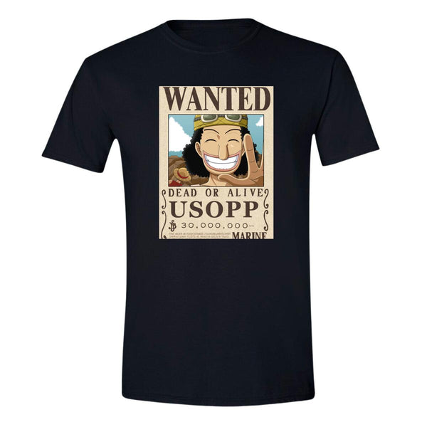 Playera Hombre Anime One piece Wanted Usopp 000404N