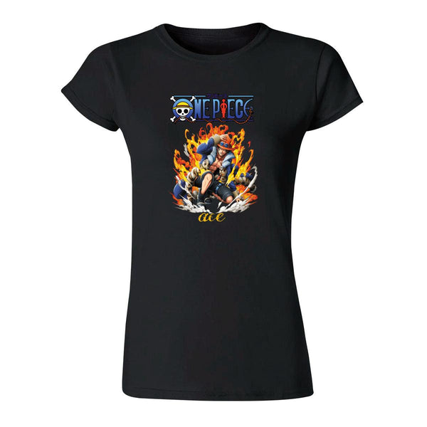 Playera Mujer Anime One piece Ace 000380N