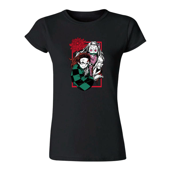 Playera Mujer Anime Demon Slayer Tanjiro Nezuko 000431N