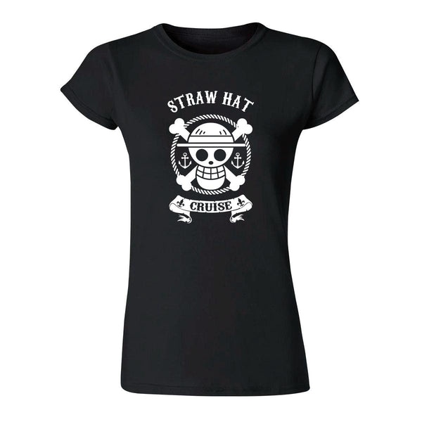 Playera Mujer Anime One Piece Sobrero de paja 000520N