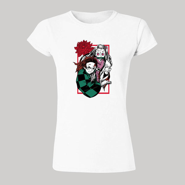 Playera Mujer Anime Demon Slayer Tanjiro Nezuko 000431B