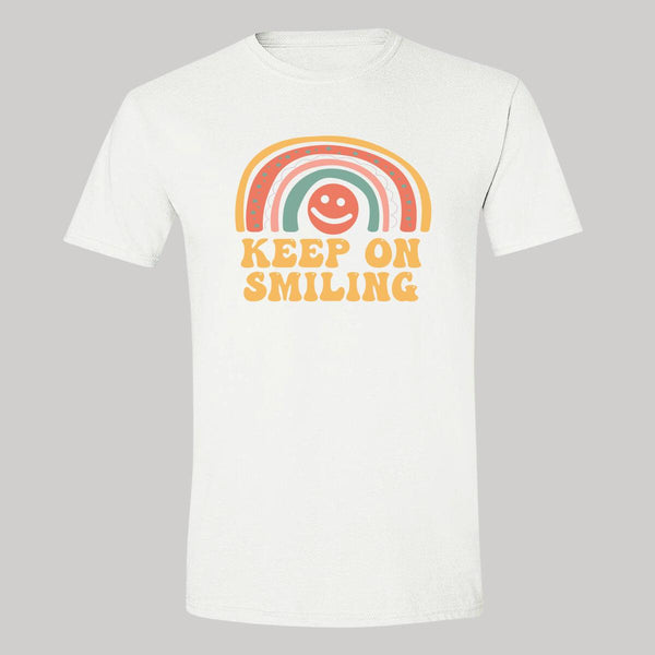 Playera Hombre Boho Frases Keep on smiling 000254B