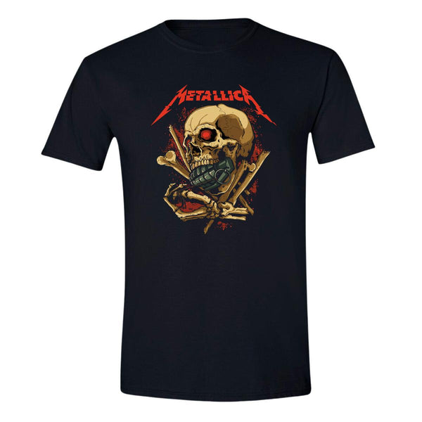 Playera Hombre Rock Metallica Cráneo 719N