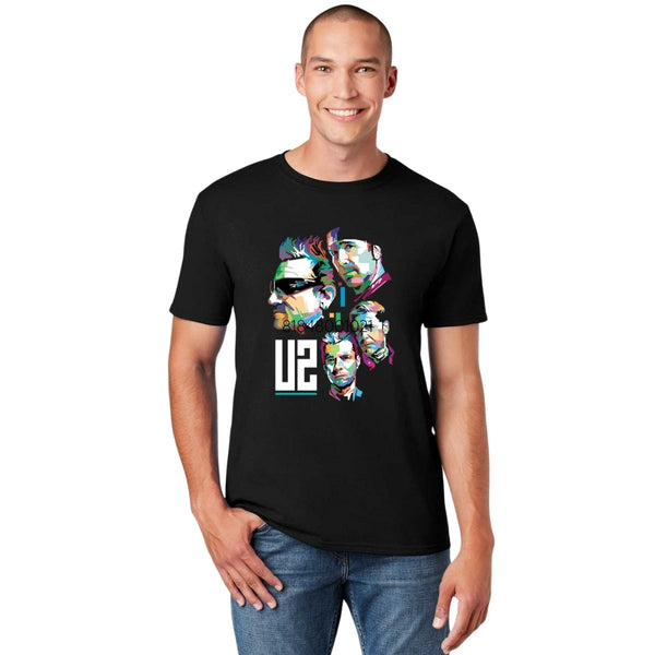 Playera Hombre Rock U2 Ilustración 1021N