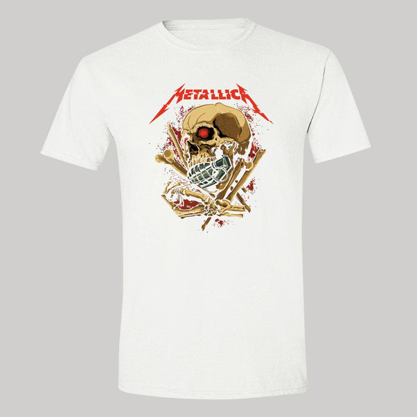 Playera Hombre Rock Metallica Cráneo 719B