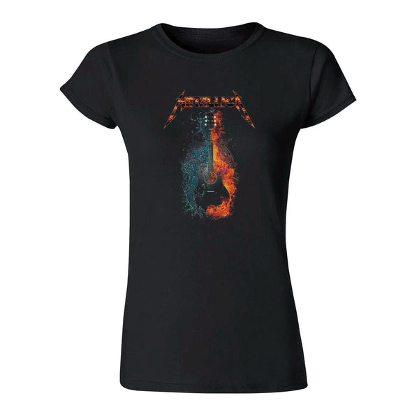 Playera Mujer Rock Metallica Guitarra 000604N