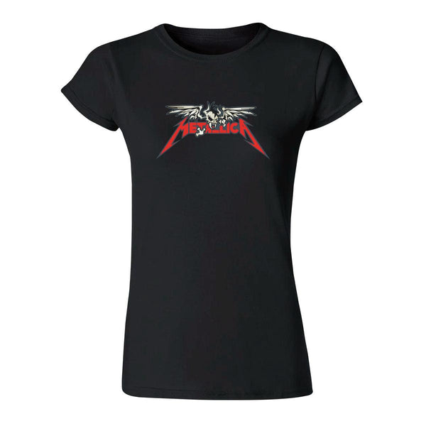 Playera Mujer Rock Metallica Logo Skull 724N