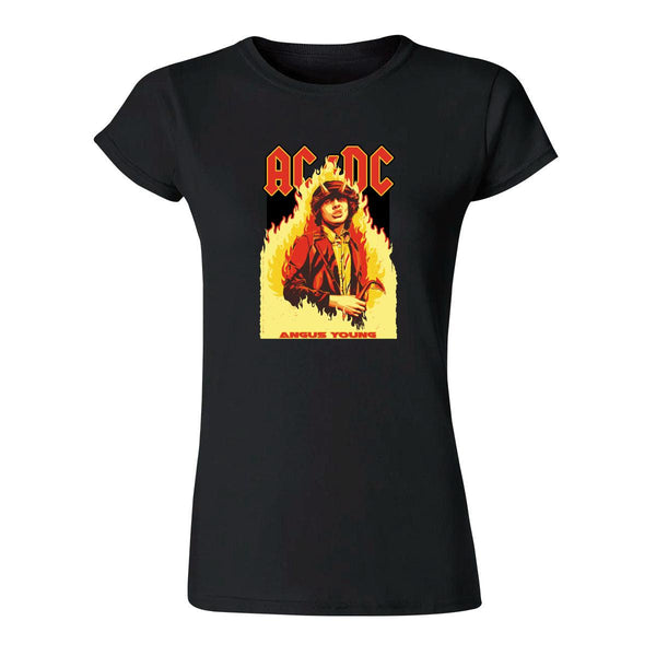 Playera Mujer Rock AC/DC Angus young 843N