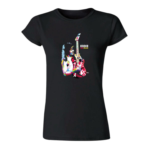 Playera Mujer Rock Eddie Van Halen Ilustración 879N