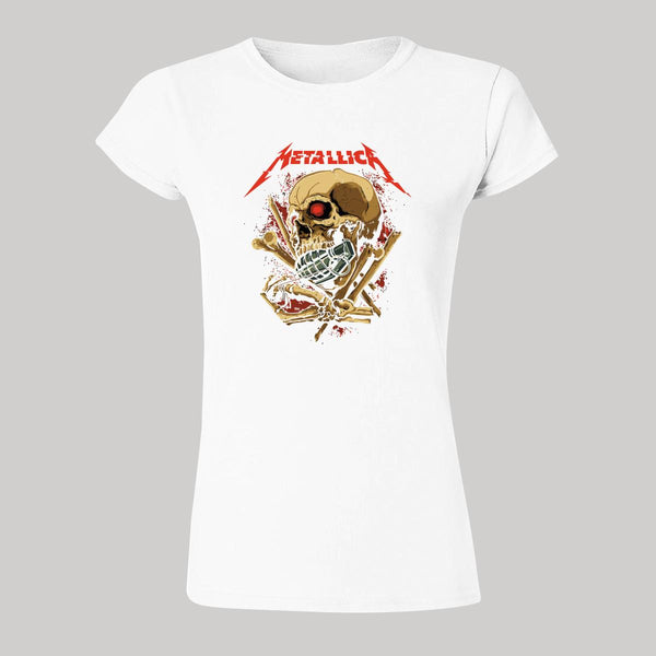 Playera Mujer Rock Metallica Cráneo 719B